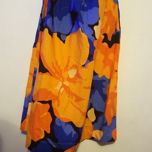 New Tabitha Brown x Target Vibrant Print Dress Open Tie Back Cotton - Picture 7 of 10